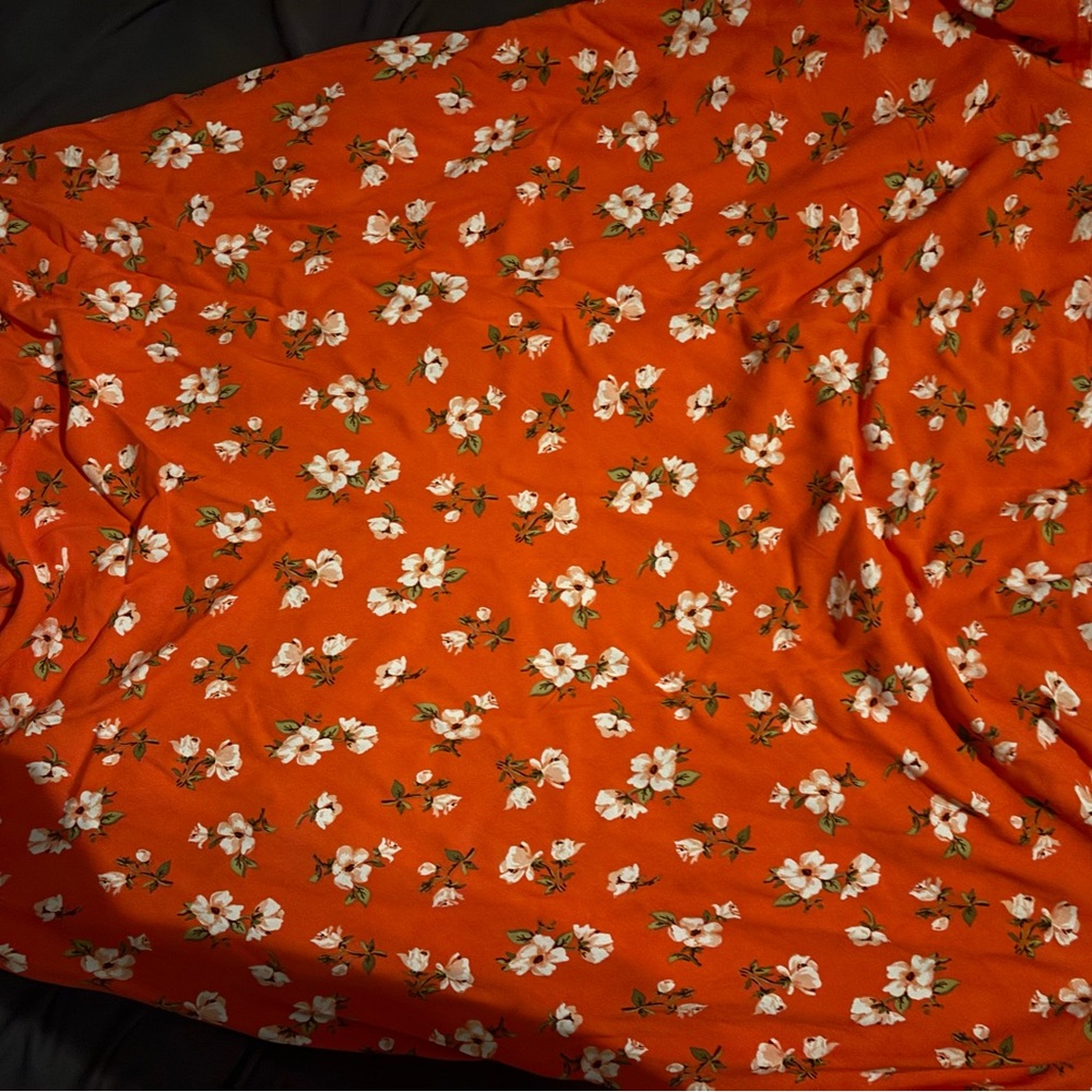 Old Navy Red Floral Skirt